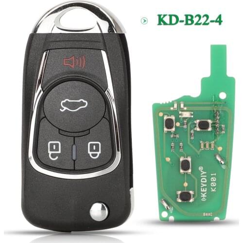 Bilchave 4 Buttons B22-4 Style Universal Smart Remote Key FOB For KD-X2 KD MINI URG200 KD900 KD900+ KEYDIY B-Series
