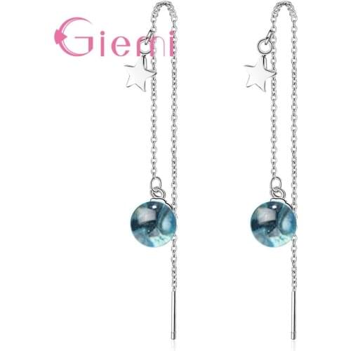 Hot Selling 925 Sterling Silver Round Shape Design Good Cubic Zirconia Earrings Pendant For Women Ladies Crystal Jewelry