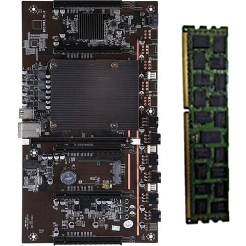 X79 H61 BTC Mining Motherboard with RECC 4G DDR3 Memory LGA 2011 DDR3 Support 3060 3080 Graphics Card for BTC Miner