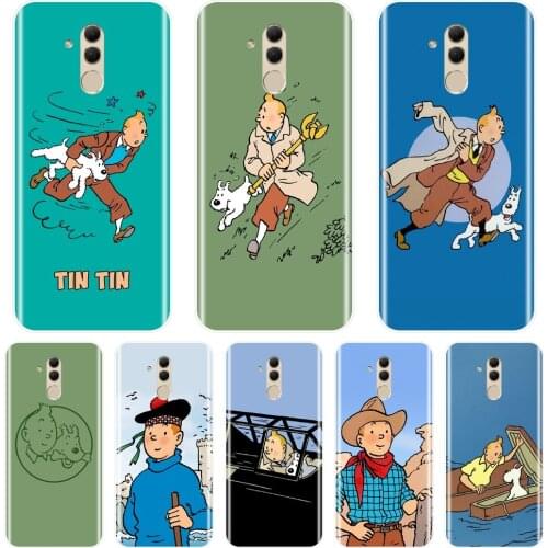 Soft Phone Case For Huawei Mate 20 10 9 Lite Case Silicone The Adventures of Tintin Back Cover For Huawei Mate 7 8 9 10 Pro Case