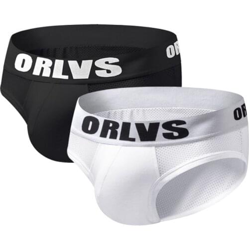 New Fashion Mens Mesh Breathable Comfort Briefs Letters Printed Panties White Black Underwear