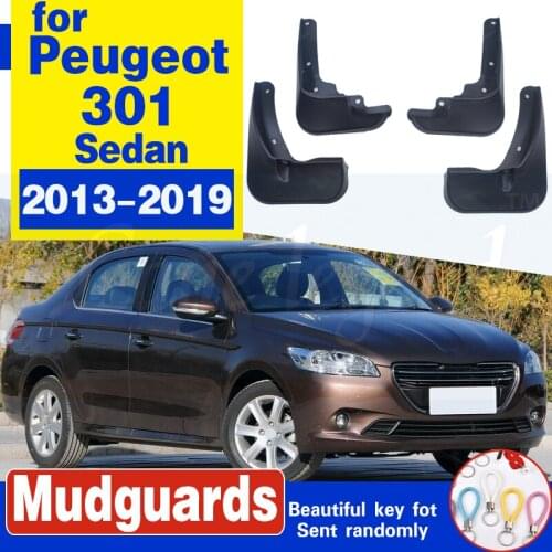 Front Rear Car Mud Flaps For Peugeot 301 4-Door Sedan 2013-2017 2014 2015 2016 Mudflaps Splash Guards Mud Flap Mudguard Fender