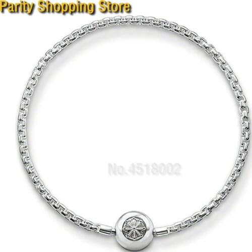 ThomasBT1157 New Arrivals Bracelets Link Chain Silver Plated Length 14-25cm For Women And Men Euro-American style Beads Bracelet