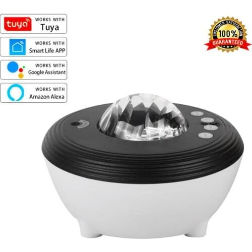 New Tuya APP Smart Aurora Projector Lamp Bluetooth-compatible Music Projection Night Light Works With Alexa Google SmartLife