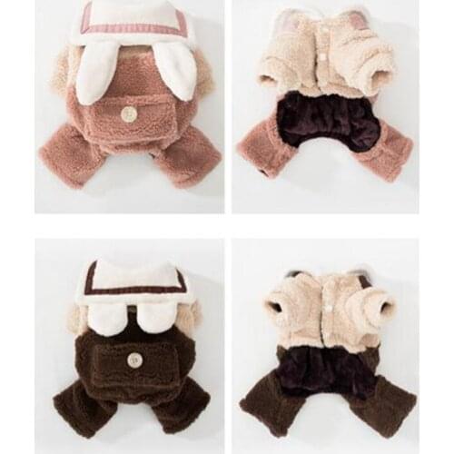 Thicken Warm Pet Dog Outfit Winter Dog Clothes Jumpsuit Puppy Coat Jacket Yorkshire Pomeranian Poodle Schnauzer Costume Apparel