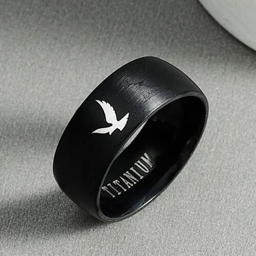 Domineering Stainless Steel American Eagle Rings Motorcycle Party Personality Mens Ring Hip Hop Rock Ring Jewelry