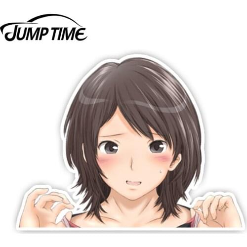 Jump Time 13cm x 8.8cm For Amagami SS Anime Kawii Girl Maya Car Sticker Bumper Window Helmet Decal Waterproof Car Decoration