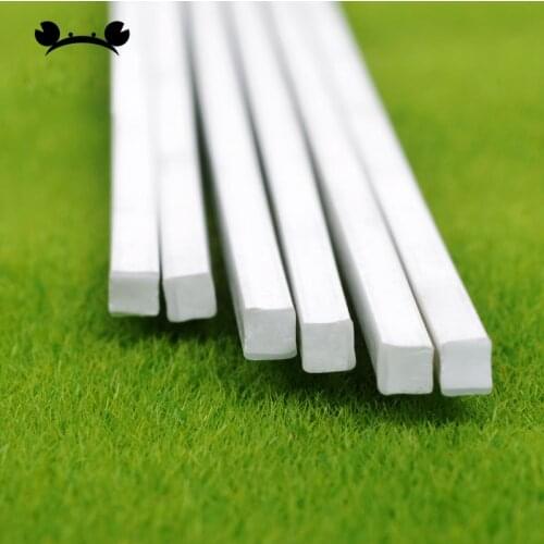 100pcs 3x3x250mm ABS plastic white Square Rod stick for architecture model making New