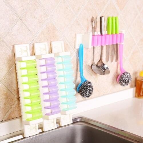 120pcs High quality clip formula adhesive hook storage rack,multifunctional debris incorporated rack box, Kitchen Accessories