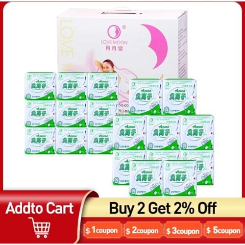 19Pack Hygienic Pad Sanitary Towels Love Moon Anion Sanitary Napkins For Women Pads Gaskets Menstrual Pad Lovemoon Hygiene