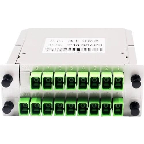 1x16 Splitter LGX Box Cassette Card Inserting SC/APC PLC splitter Module 1:16 16 Ports Fiber Optical PLC Splitter