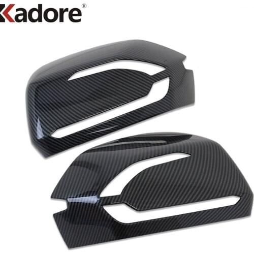For Hyundai Palisade 2020 2021 Carbon Fiber Door Rearview Mirror Cover Trim Side Mirror Cap Frame Car Styling Accessories 2pcs