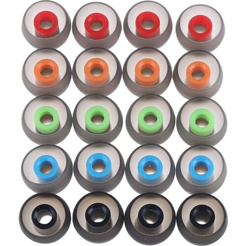 20pcs L M S In Ear Tips Earbuds Earphone Soft Silicone In-Ear Eartips/ Ear Sleeve/ Ear Tip/ Earbuds For Earphone