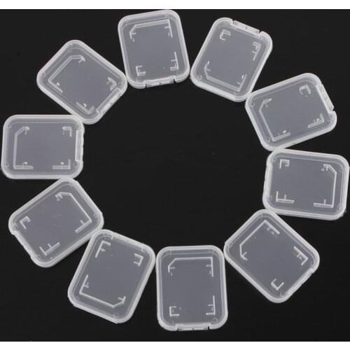 2000 Pieces Memory Card Case Transparent Standard Mini Case Protector Holder White Box Carry Storage Wholesale Case