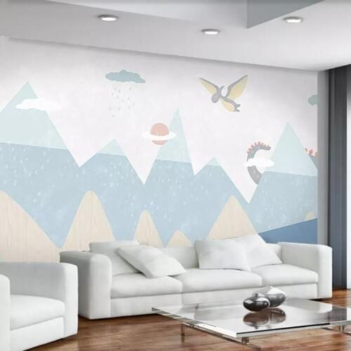 Milofi custom 3D wallpaper mural cartoon dinosaur world childrens room living room bedroom background wall decoration painting