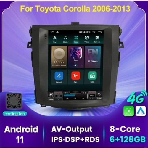6+128 4G LTE Android 11 for Corolla 10 E140 E150 2006-2013 Tesla Type Multimedia Stereo Car DVD Player Navigation GPS Radio WIFI