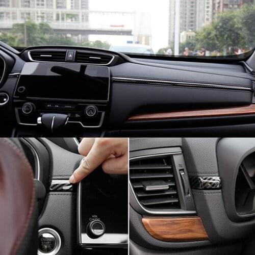 ABS Chrome For Honda CR-V CRV 2017 Car Accessories Central Control Console Decoration Strip Cover Trim Car Styling 3Pcs