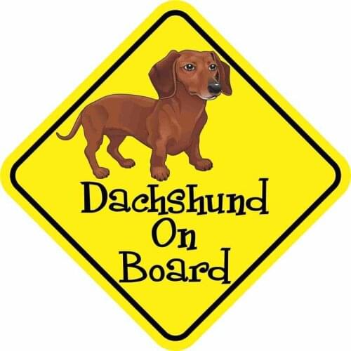 Car Stickers DACHSHUND ON BOARD Dog Warning Mark Decorative Accessories Creative Sunscreen Waterproof PVC