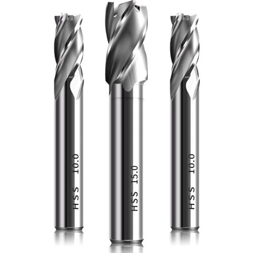 M35 HSS 4 Flute End Mill Cutter 1 2 3 4 5 6 8 10 12 CNC Straight Shank Milling SUS Tool End Mill Router Bit For stainless steel