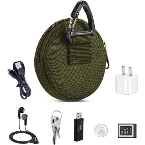 Military Mini Small Molle Coin Purse Keychain EDC Pouch Tactical Wireless Headset Pack Little Change Wallet Accessories Pouch