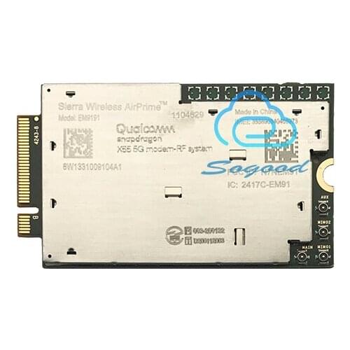 AirPrime Sierra EM9191 5G NR Sub-6GHz Cat20 Module Download 4.5 Gbps Upload 660Mbps Carrier AT&T (FirstNet) docomo LGU+ Telstra