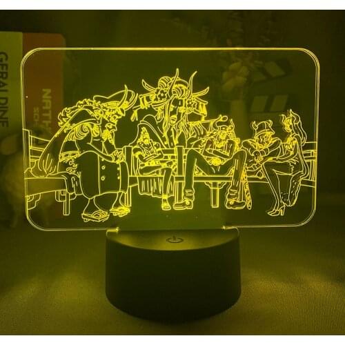 Anime One Piece Beasts Pirates Tobiroppo for Children Room Decor Night Light Led Manga 3d Table Lamp Atmosphere Light Xmas Gifts