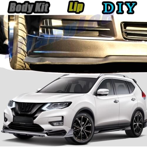 Car Bumper Lip Front Spoiler Skirt Deflector For Nissan X-Trail X Trail XTrail T30 T31 T32 Modified Body Kit VIP Hella Flush