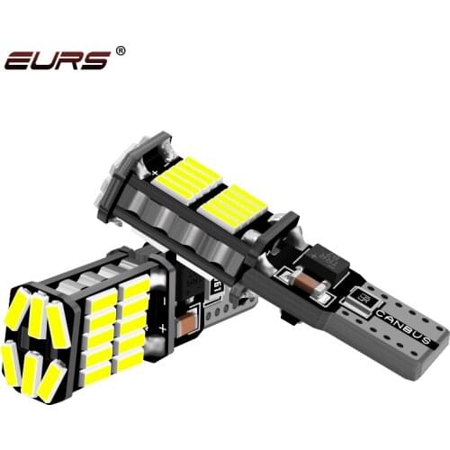 EURS 2x T10 W5W 194 168 501 2825 4014 Chips LED For Car Led Canbus Stop Bulb 12V Auto Tail Lights Side Marker Lamp Reverse Light