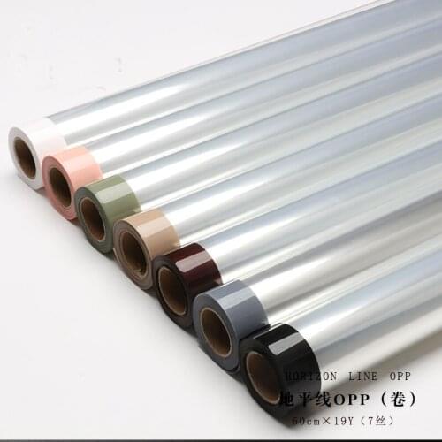 Cellophane Roll OPP Transparent Durable Clear Bouquet Flower Art Wrapping Paper 60cm*19yard/roll Dust Proof Packing Materials