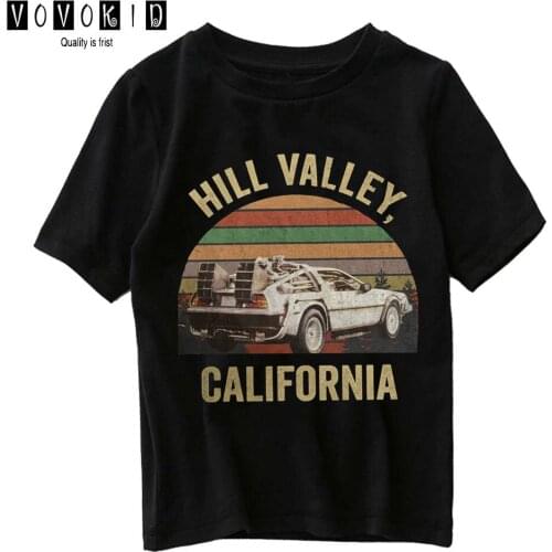 Back To The Future Streetwear T-shirt Little Girl Boy Cute Cartoon Sweet Girls Chlidren Summer Top Baby T Shirt Cartoon Shirt