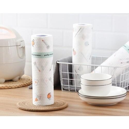 Food Oil Absorbing Paper Pads Kitchen Roll Disposable Cleaning Cloth Wet Dry Kitchen Towel Non Woven Disposable Napkins