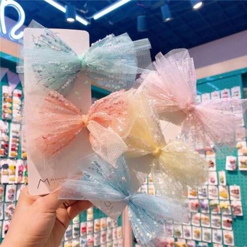 Mesh Butterfly Hair Pins For Girls Hair Clips Little Princess Hair Wear Kids Party Show Hair Styling Tools Headdress Headwear