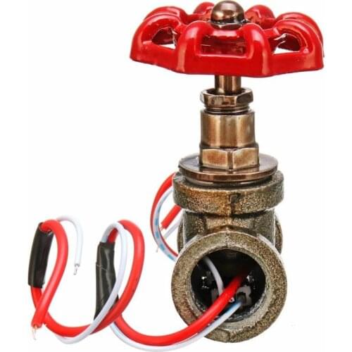 1/2 Inch Stop Valve Light Switch Vintage Steampunk Switch With Wire For Water Pipe Lamps Lamp Loft Style Iron Valve Vintage Lamp