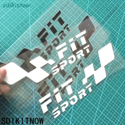 22x6cm 1 pair Car Body Windows Sports Racing Sticker Decal Styling For Honda FIT 2004 2005 2008 2009 2011 2014 2015 accessories