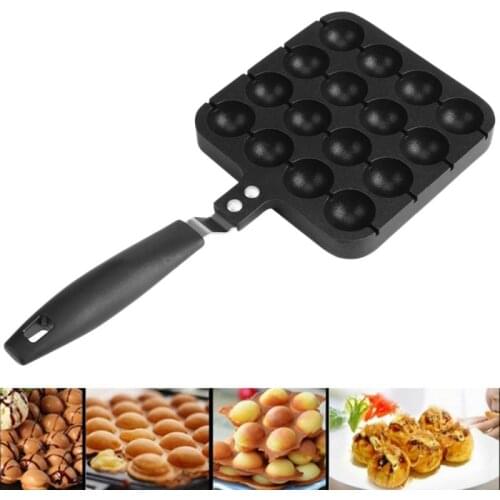 16Hole Octopus Balls Pan Cast Iron Omelette Pan Non-stick Cooking Pot Breakfast Cooking Pie Cake Meatball Making Tools Bakeware