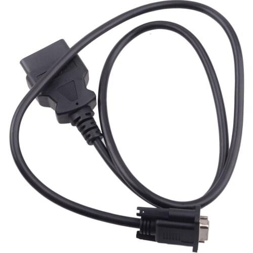 16 Pin Universal OBD2 to RS232 DB9 9 Pin Car Diagnostic Interface Adapter Connector Cable Line 110 cm