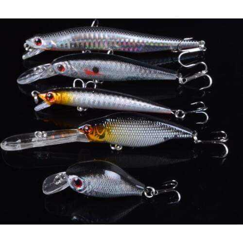 5pcs Popper Fishing Lure Set China Hard Bait Lure Wobbler Carp 5 Models Fishing Tackle wholesale With 3D Eyes