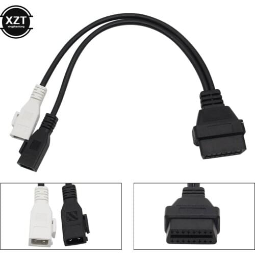 2P+2P to 16Pin OBD2 Cable VAG Adapter For AUDI 2X2 OBD1 OBD2 Car Diagnostic Cable 2P+2P to 16Pin Female Connector for VW/Skoda