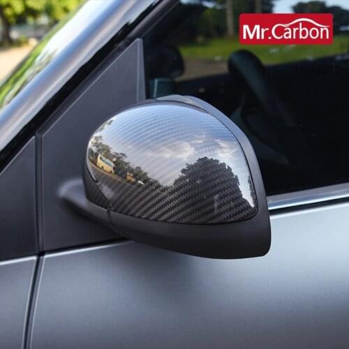 Car Carbon Fiber Accessories Outer Mirror Decoration Cover For Mercedes Smart fortwo forfour 453 Car Styling Accessories