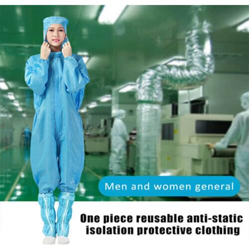 Yellow Anti Static Coverall Cleanroom Suit Dust Work Clothes Electronic Chemical Protective Clothing Painting Factory Uniform