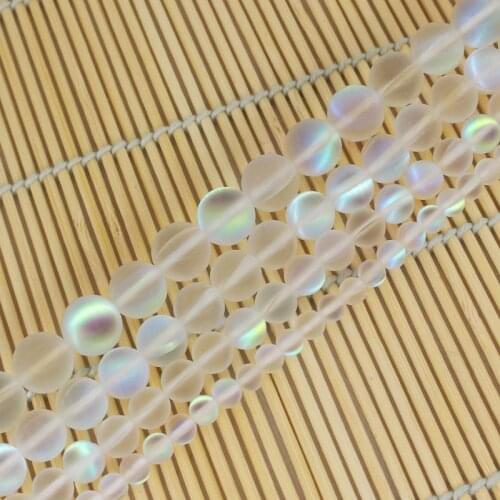 White Frost Synthetical Moonstone Round Beads 15" (SM2),BeadsFor DIY Jewelry Making !We provide mixed wholesale for all items