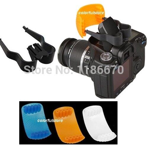 FreeShip 2Set 3 Color Pop-Up Flash Bounce Diffuser Cover Speedlight Light for Pentax Olympus Panasonic Fujifilm Kodak Leica DSLR