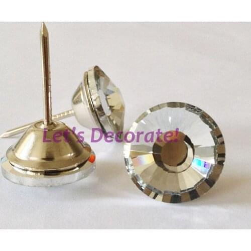 Free shipping 200PCS 18mm/20mm/25mm/30mm Sun Flower Crystal Glass Tacks/Sofa Buttons/Decoration Tacks and DIY Upholstery Buttons