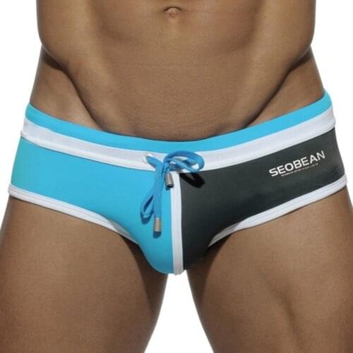 Brand Swimwear Briefs Sexy Men Swimsuit Swim Shorts Nylon Gay Male Swimming Bathing Suits for Board Beach Pool Seobean Quality