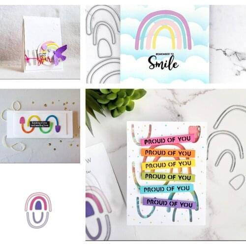Color Bands Metal 2021 Arrival New Cutting Dies Scrapbook Dariy Decoration Stencil Embossing Template DIY Greeting Card Albums
