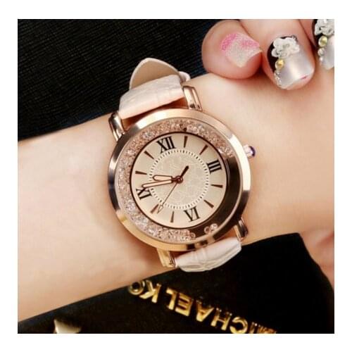 Damen Uhr uhr Strass Leder Armband Armbanduhr Frauen Mode Uhren Damen Legierung Analog Quarz uhren Mujer 999