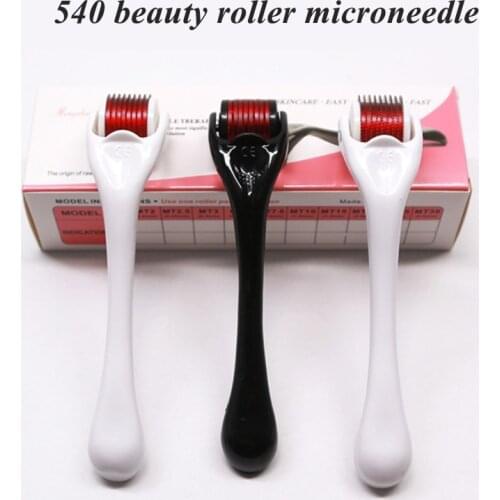 540 derma roller pure microneedling0.2/0.25/0.3mm Length titanium dermoroller microniddle roller for face skin care treatment