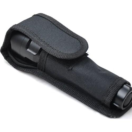 Flashlight Holder for Tactical Torch, Durable Belt Flashlight Holder Nylon Case Belt Clip Tactical Torch Carry Case, Black