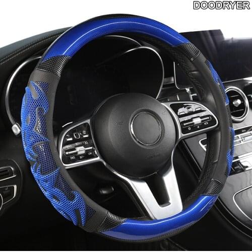 DOODRYER Carbon Fiber Leather Car Steering Wheel Cover For Acura TSX MDX RDX TL RSX TLX Integra