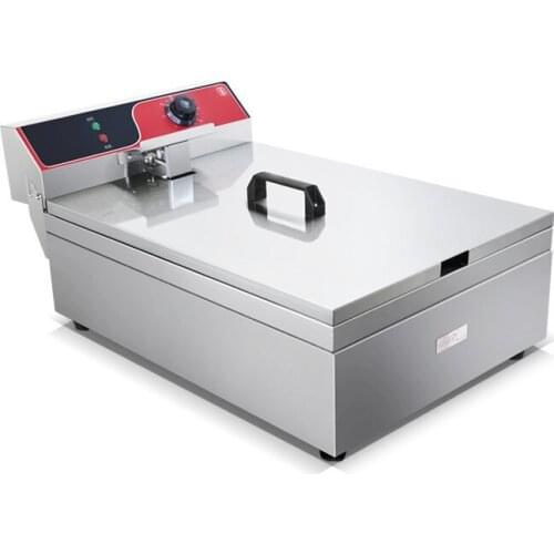 Large capacity electric fryer commercial frying pan fritters potato chips machine fried skewers fried chicken steak French fries